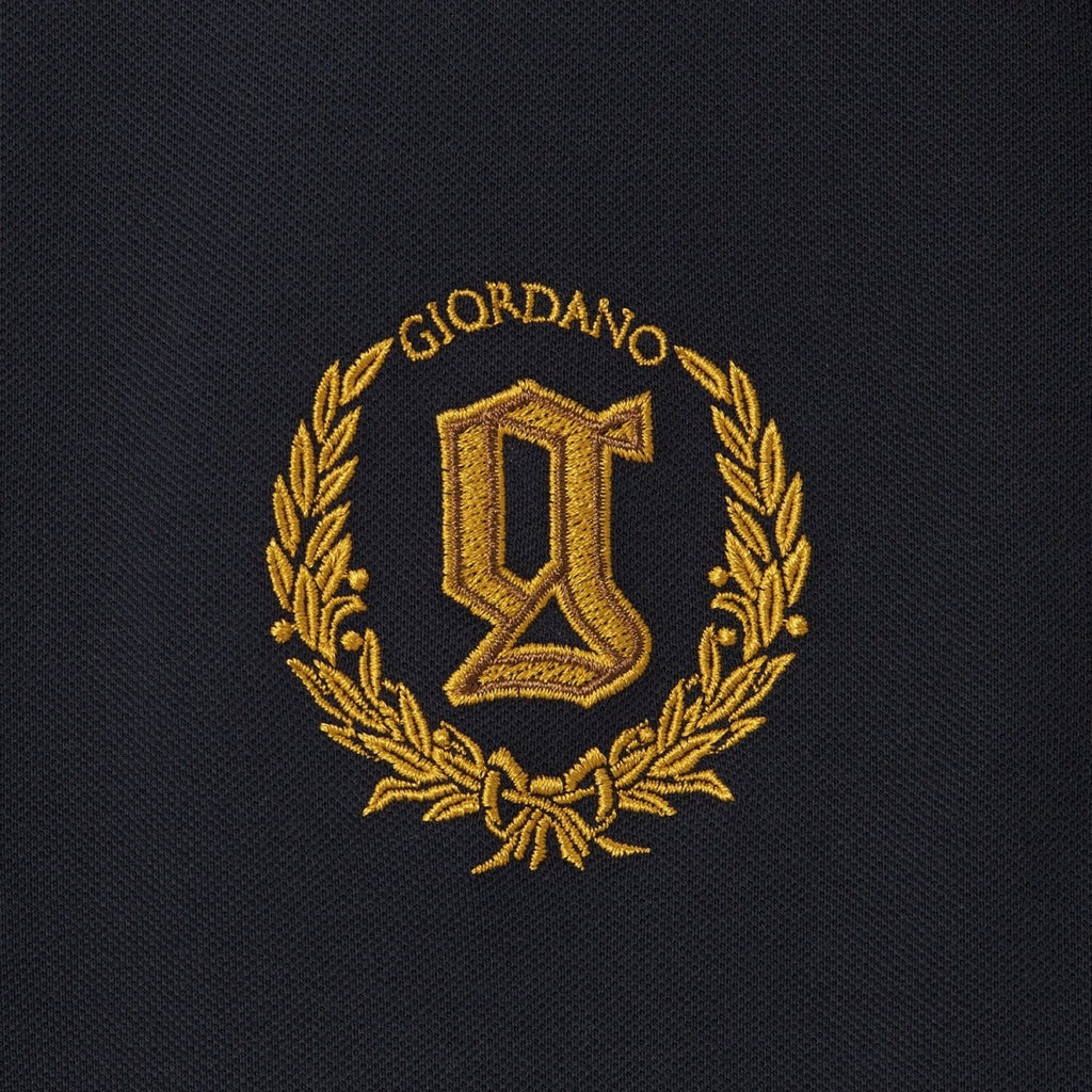 Men's Embroidered Bold Polo - Slim Fit, Cotton Lycra Pique S - Shop Giordano