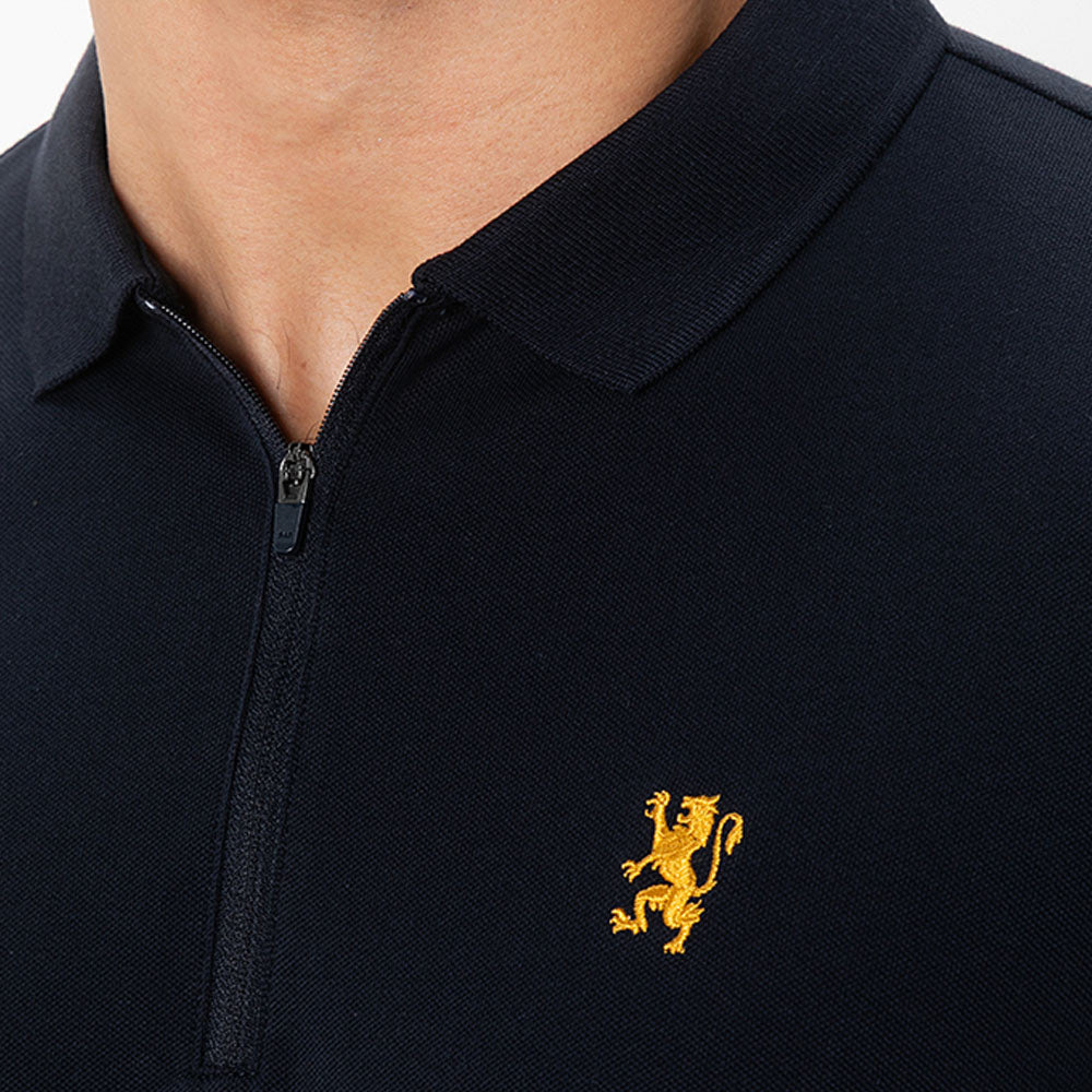 Men's Embroidered Bold Polo - Slim Fit, Cotton Lycra Pique - Giordano