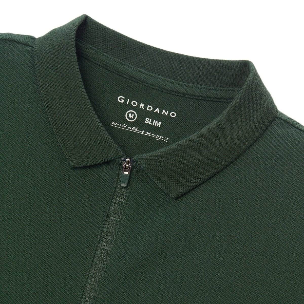 Men's Embroidered Bold Polo - Slim Fit, Cotton Lycra Pique - Giordano