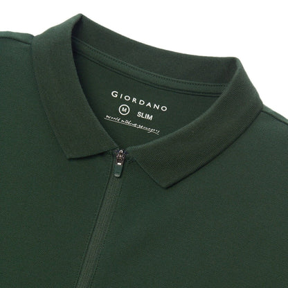 Men's Embroidered Bold Polo - Slim Fit, Cotton Lycra Pique - Giordano