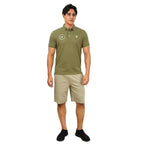 Men's Embroidered Bold Polo - Slim Fit, Cotton Lycra Pique S - Shop Giordano