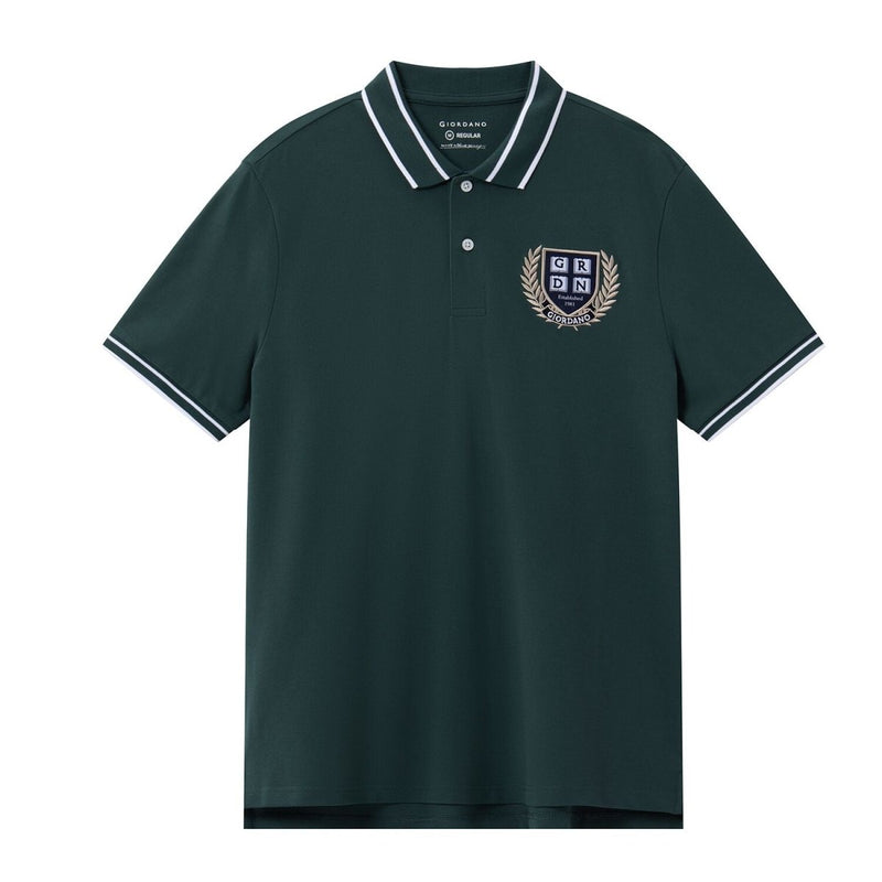 Giordano Men's Embroidered Pique Polo | Thematic 3G Collection - Premium Polo