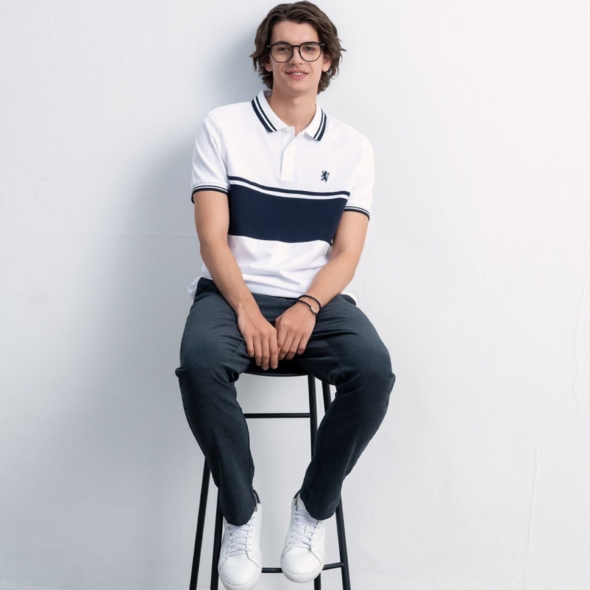 Giordano Men's Embroidered Pique Polo | Thematic 3G Collection - Premium Polo