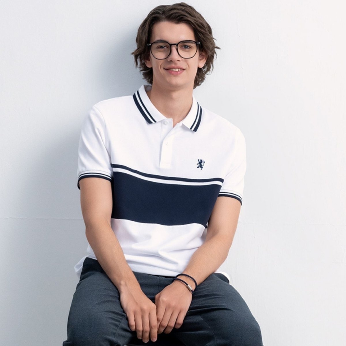 Giordano Men's Embroidered Pique Polo | Thematic 3G Collection - Premium Polo