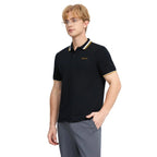 Men's Flat Knit Collar Short Sleeve Cotton Blend Polo S - Shop Giordano