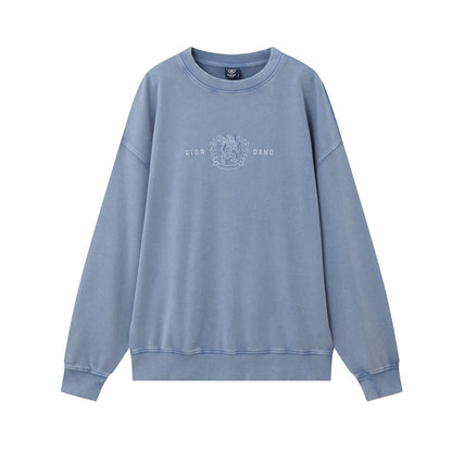 Men’S French Terry Crew Neck Printed Sweatshirt - Giordano