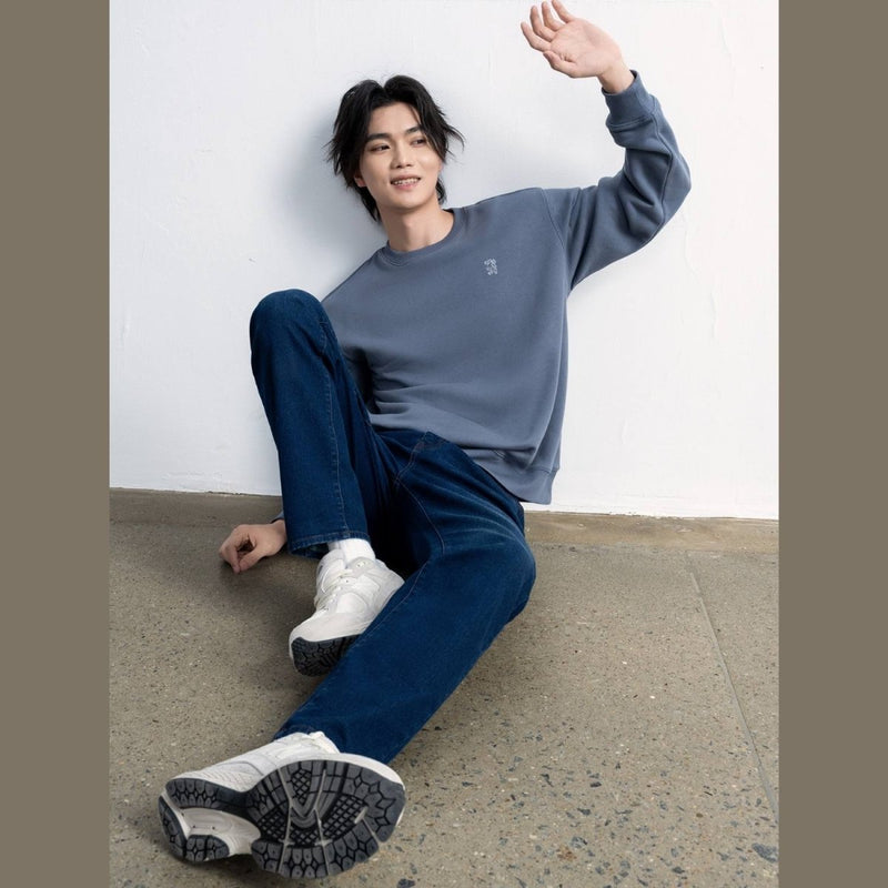 Men’S French Terry Crew Neck Relaxed Fit Sweatshirt S - Shop Giordano