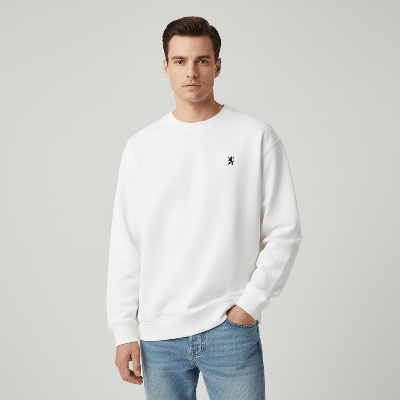 Men’S French Terry Crew Neck Relaxed Fit Sweatshirt S - Shop Giordano