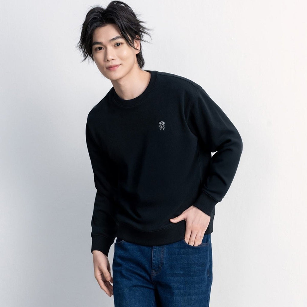 Men’S French Terry Crew Neck Relaxed Fit Sweatshirt S - Shop Giordano