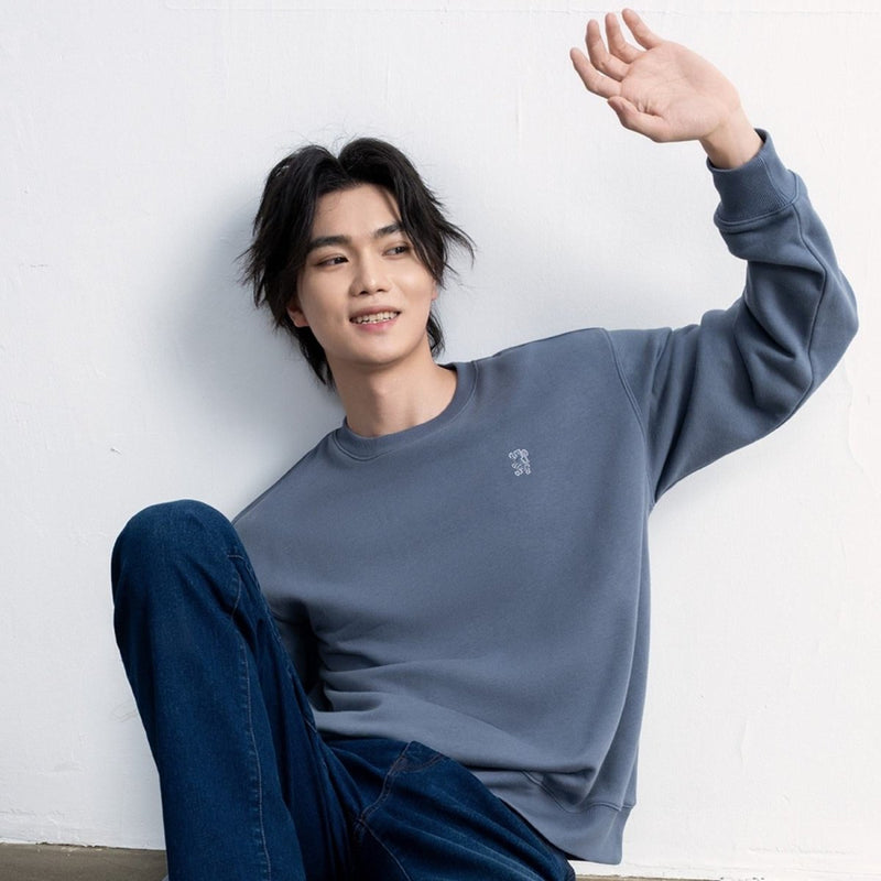 Men’S French Terry Crew Neck Relaxed Fit Sweatshirt S - Shop Giordano