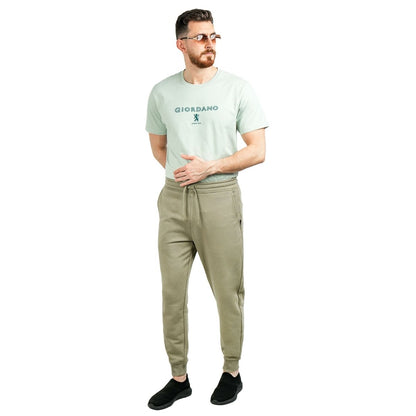 Men's French Terry Jogger Pants - Slim Fit, Elastic Waist, Comfortable & Stylish - Giordano