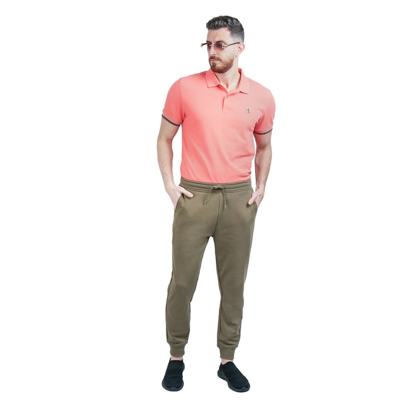 Men's French Terry Jogger Pants - Slim Fit, Elastic Waist, Comfortable & Stylish S - Shop Giordano
