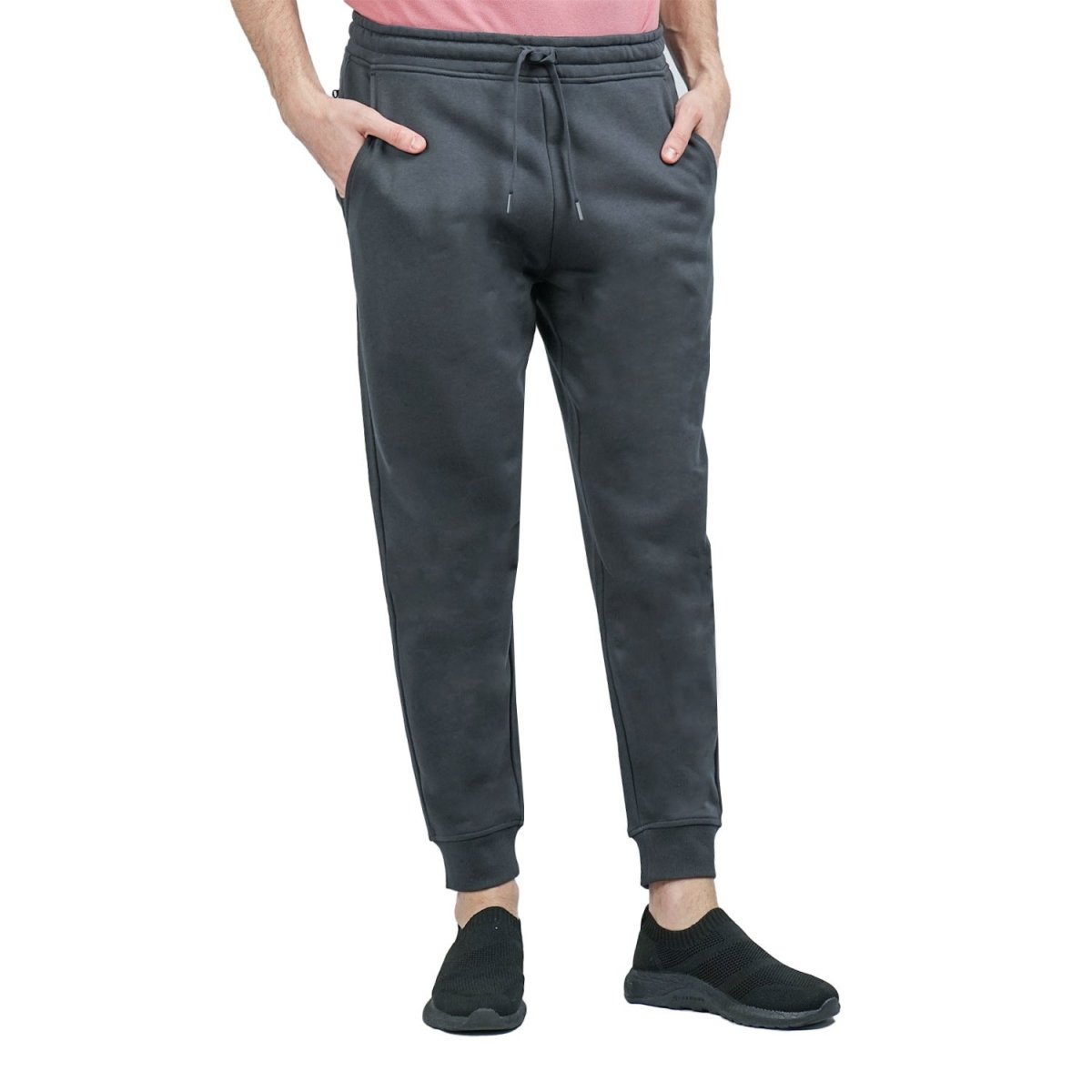 Men's French Terry Jogger Pants - Slim Fit, Elastic Waist, Comfortable & Stylish - Giordano