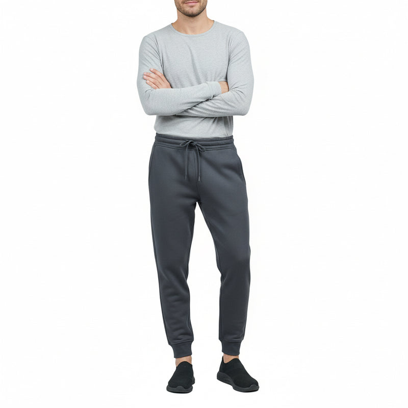Men's French Terry Jogger Pants - Slim Fit, Elastic Waist, Comfortable & Stylish S - Shop Giordano