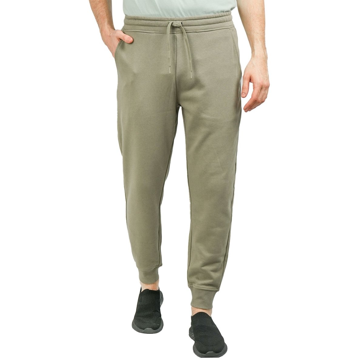 Men's French Terry Jogger Pants - Slim Fit, Elastic Waist, Comfortable & Stylish - Giordano