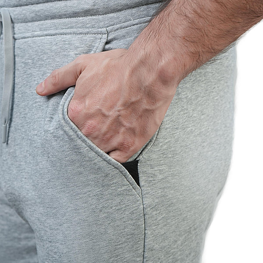 Men's French Terry Jogger Pants - Slim Fit, Elastic Waist, Comfortable & Stylish S - Shop Giordano