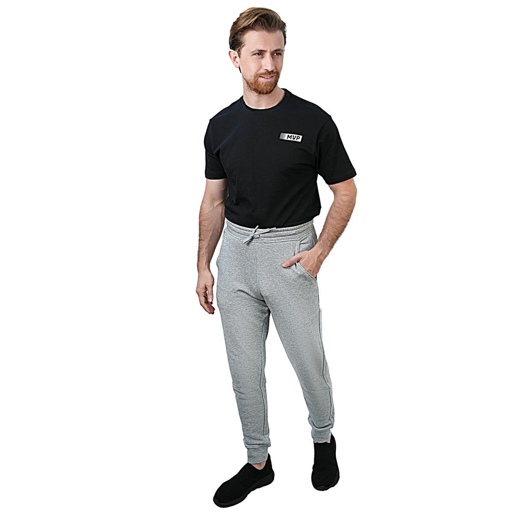 Men's French Terry Jogger Pants - Slim Fit, Elastic Waist, Comfortable & Stylish S - Shop Giordano