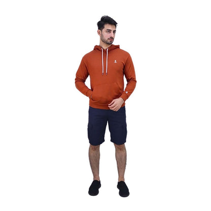 Men's French Terry Long Sleeve Relaxed Fit Classic Logo Print Sweatshirt Hoodie - Giordano