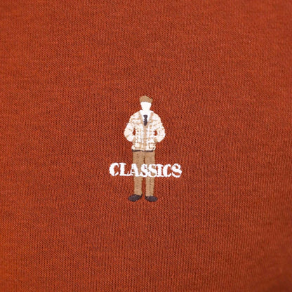 Men's French Terry Long Sleeve Relaxed Fit Classic Logo Print Sweatshirt Hoodie - Giordano