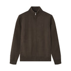 Men's Full - Zip Mock Neck Textured Knit Cardigan S - Shop Giordano