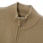Men's Full - Zip Mock Neck Textured Knit Cardigan S - Shop Giordano