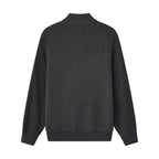 Men's Full - Zip Mock Neck Textured Knit Cardigan S - Shop Giordano