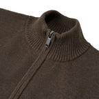 Men's Full - Zip Mock Neck Textured Knit Cardigan S - Shop Giordano