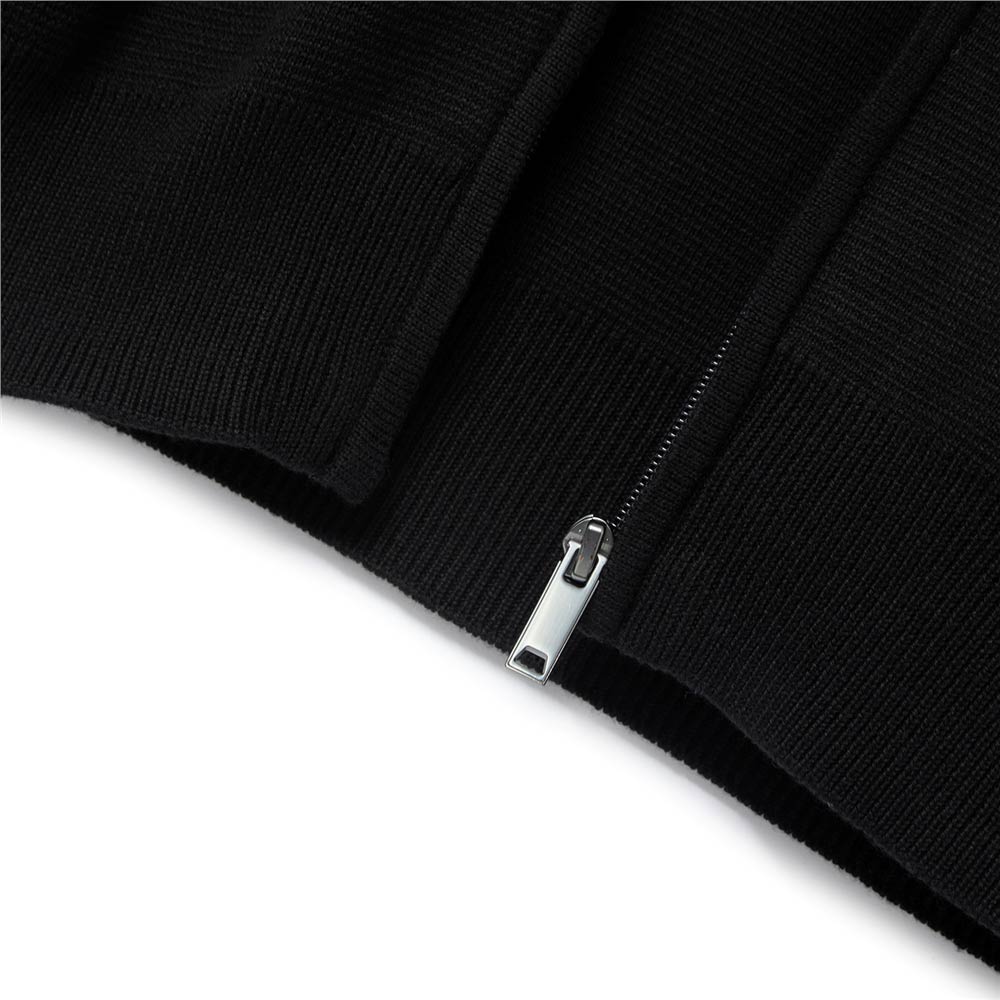 Men's Full - Zip Mock Neck Textured Knit Cardigan S - Shop Giordano