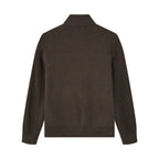 Men's Full - Zip Mock Neck Textured Knit Cardigan S - Shop Giordano