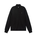 Men's Full - Zip Mock Neck Textured Knit Cardigan S - Shop Giordano