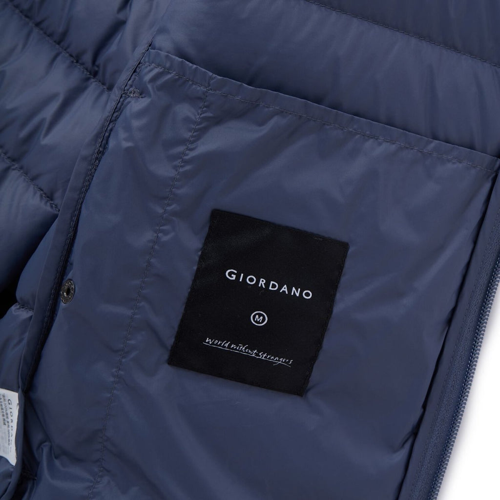 Giordano Men's Full-Zip Seasonal Nylon Duck Down Jacket - Premium Jackets