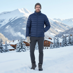 Men's Full-Zip Seasonal Nylon Duck Down Jacket