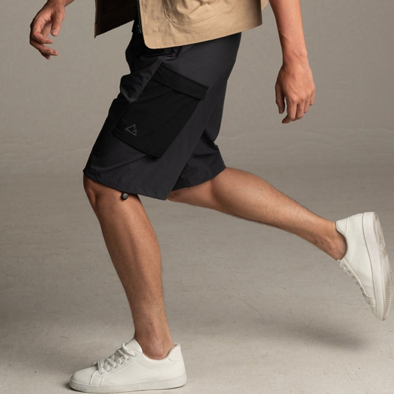 Men’s G - Motion Mid - Rise Relaxed Fit Nylon - Spandex Performance Shorts S - Shop Giordano