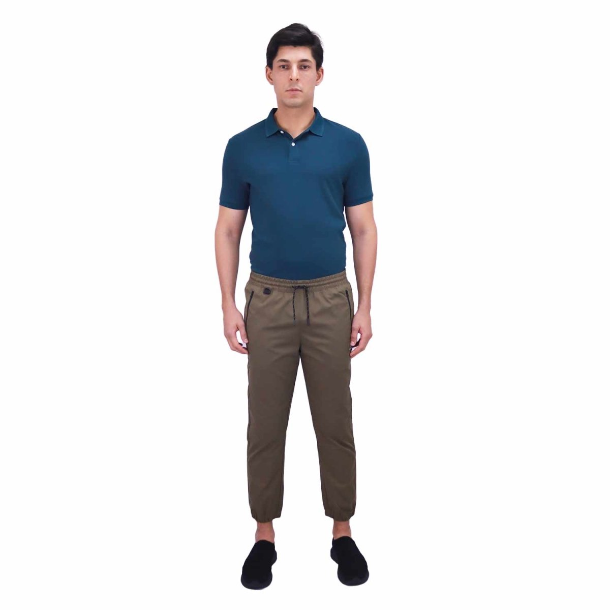 Men's G - Motion Polyester Plain Weave Mid Rise Regular Tapered Fit Elastic Waist Jogger - Giordano