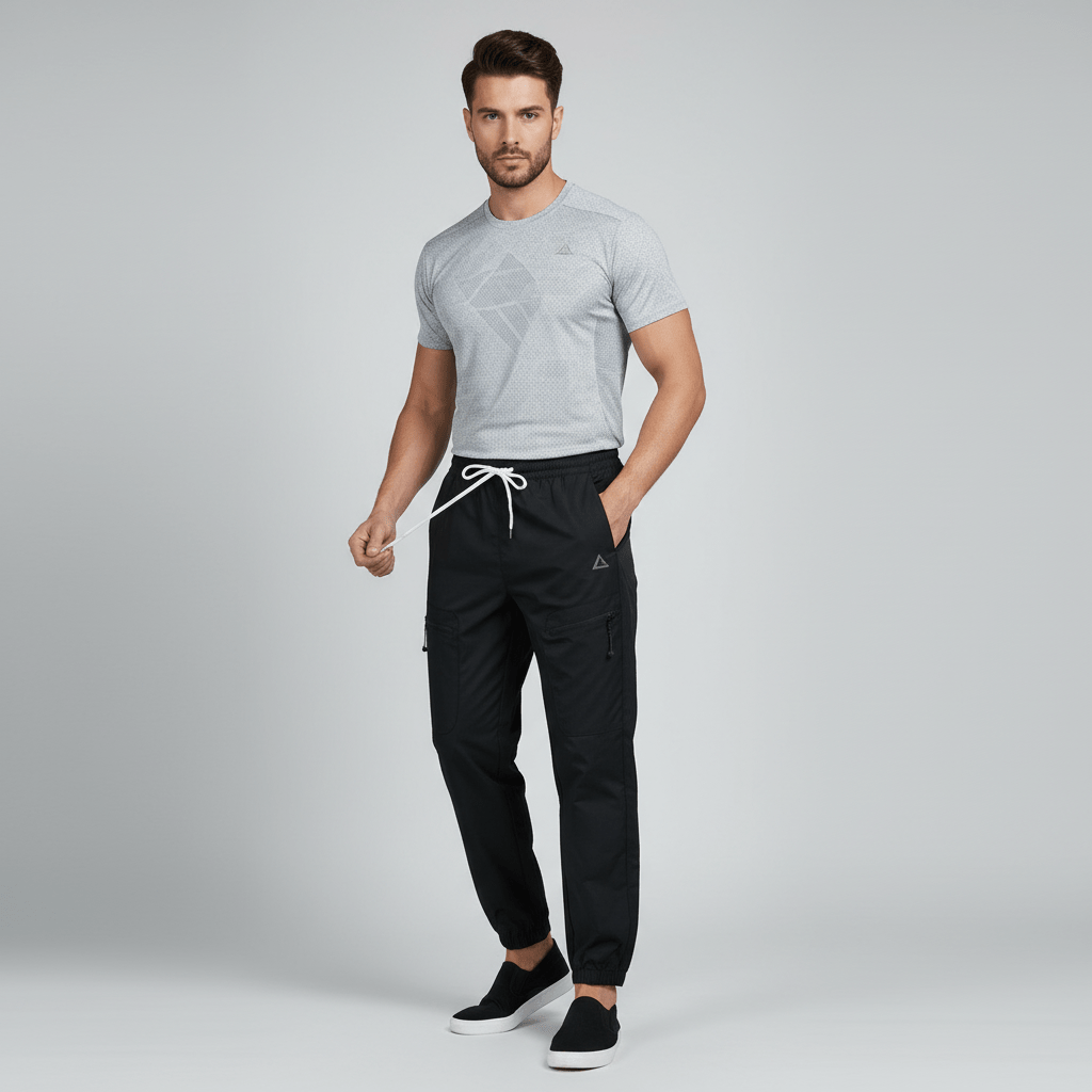 Men's G - Motion Relaxed Fit Mid - Rise Polyester Jogger Pants S - Shop Giordano