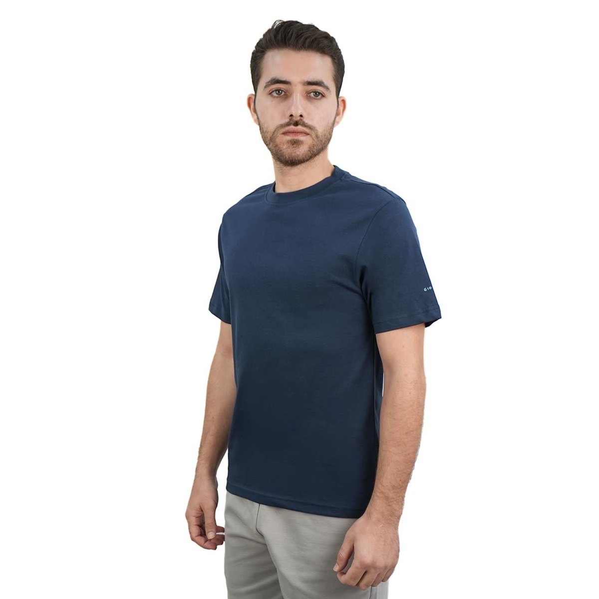 Men's Giordano Cotton Crewneck Slim Fit Tee - Short Sleeve - Giordano