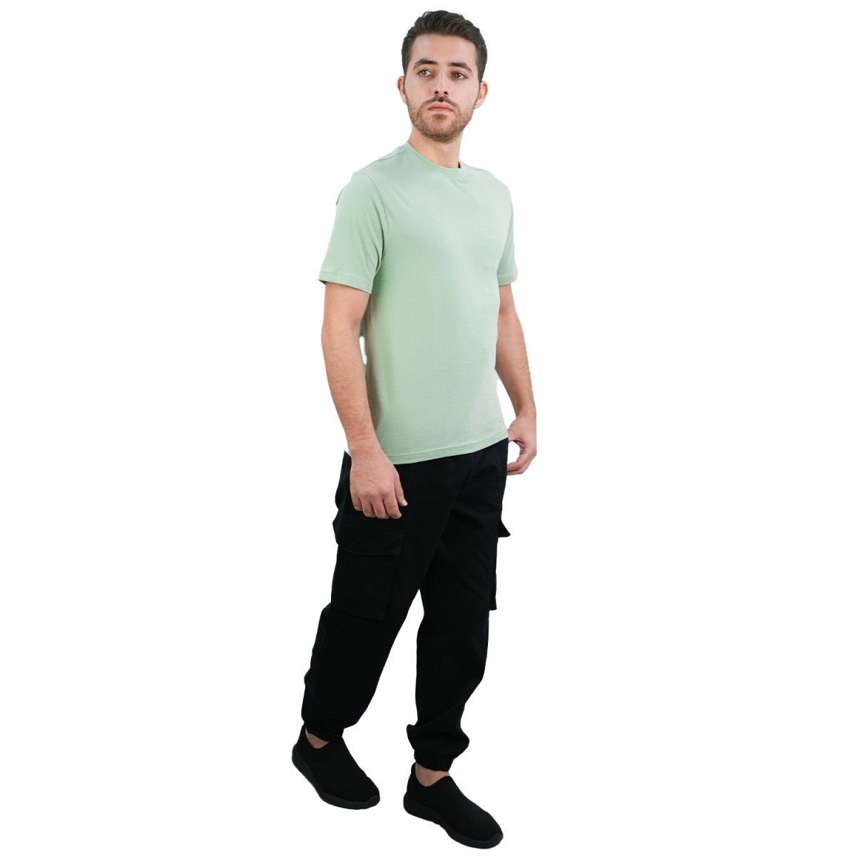 Men's Giordano Cotton Crewneck Slim Fit Tee - Short Sleeve - Giordano