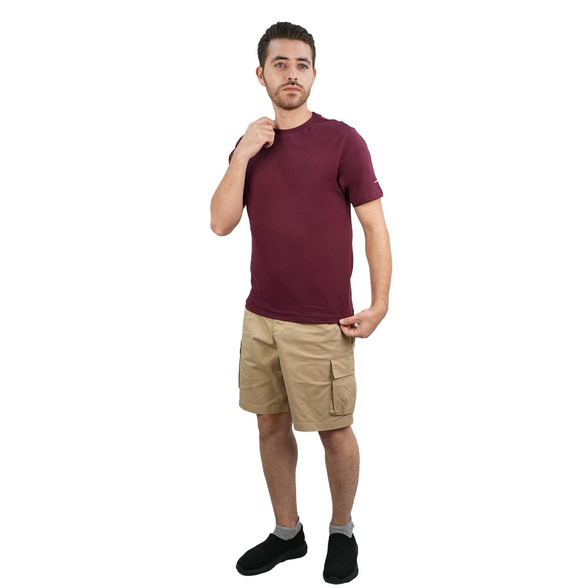Men's Giordano Cotton Crewneck Slim Fit Tee - Short Sleeve - Giordano