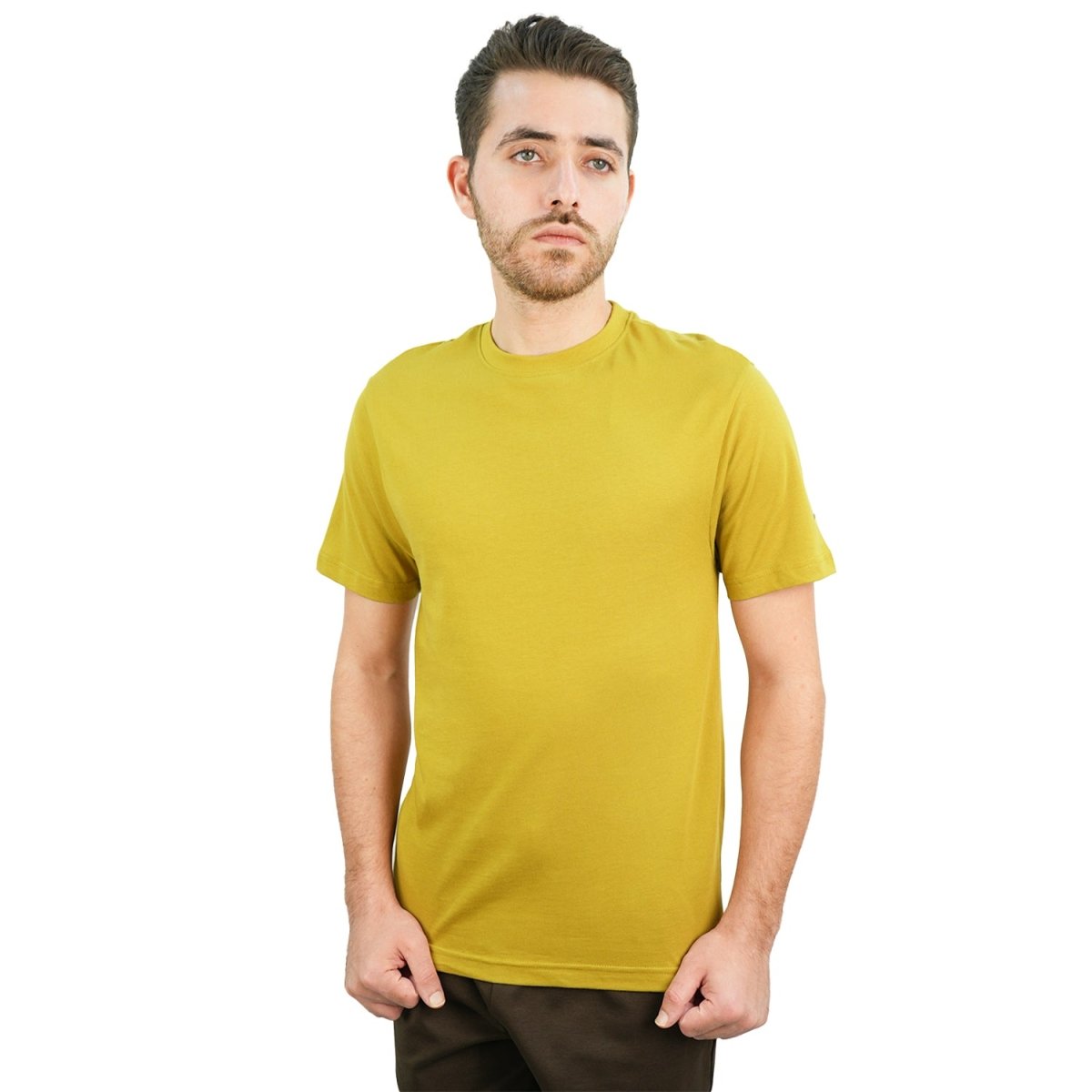 Men's Giordano Cotton Crewneck Slim Fit Tee - Short Sleeve - Giordano