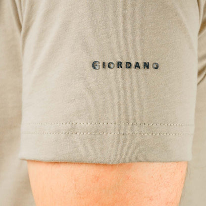 Men's Giordano Cotton Crewneck Slim Fit Tee - Short Sleeve - Giordano