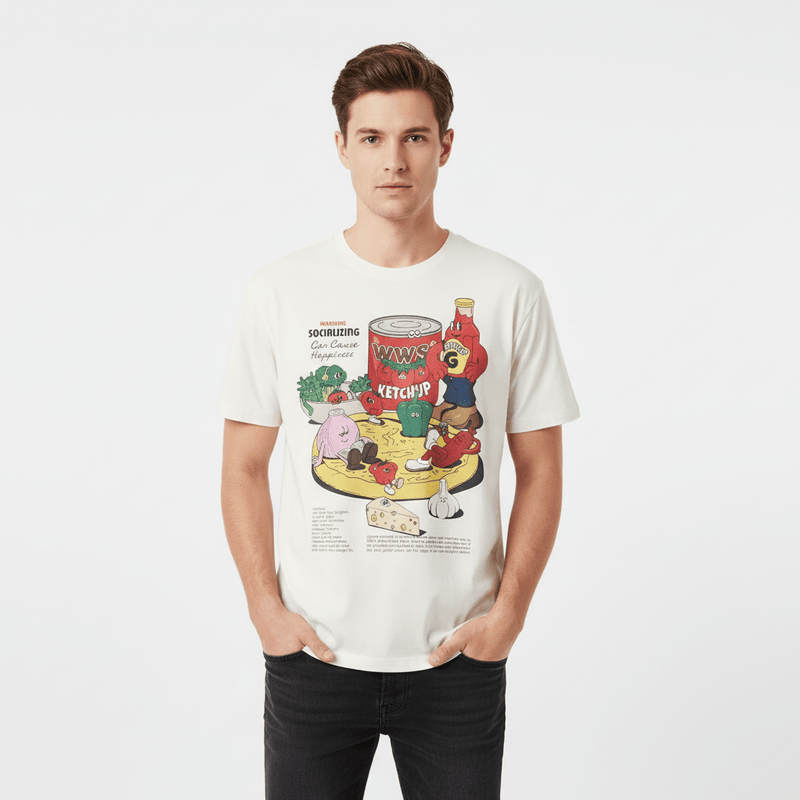 Men’S Graphic Print Cotton Jersey Tee – Relaxed Fit S - Shop Giordano