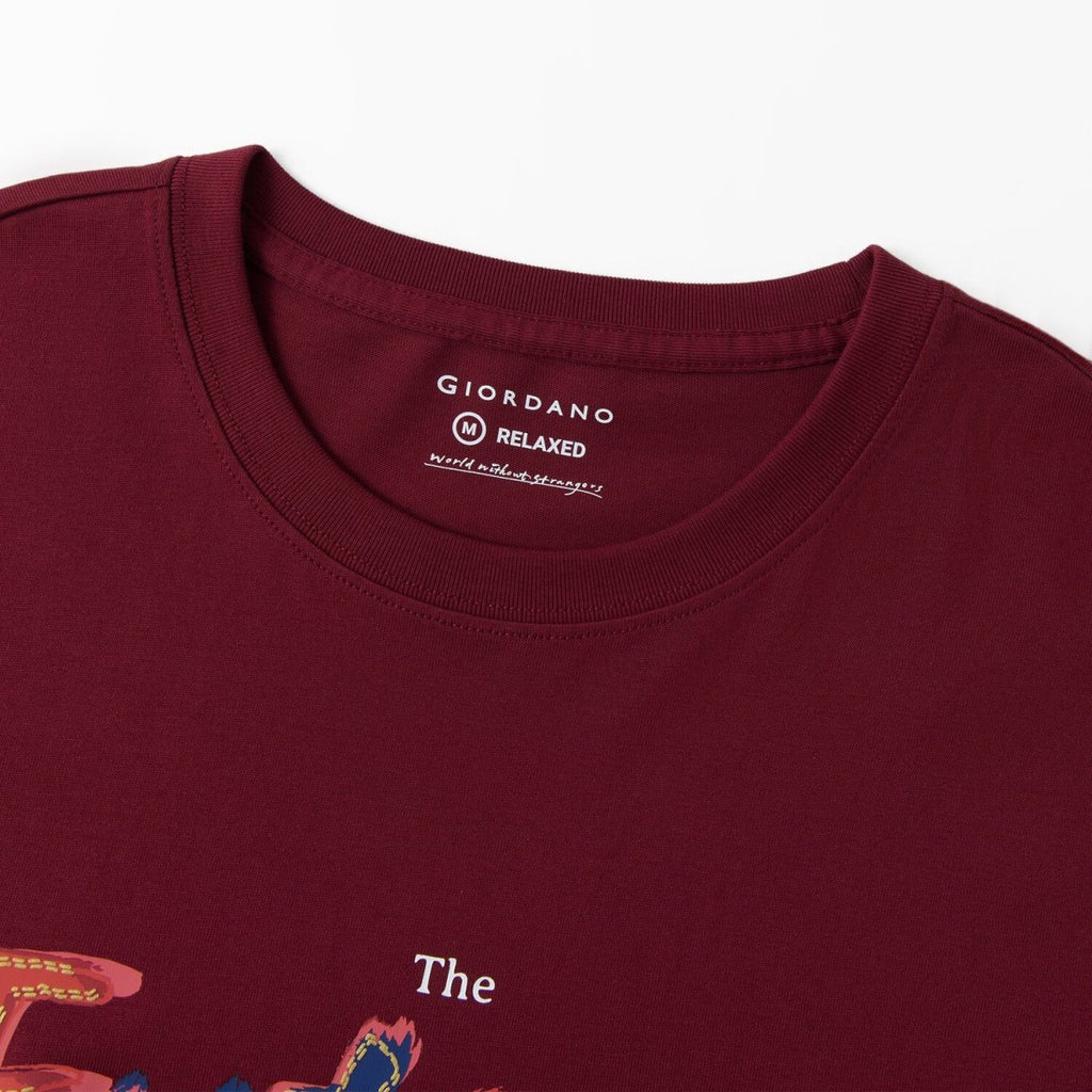 Men’S Graphic Print Cotton Jersey Tee – Relaxed Fit S - Shop Giordano