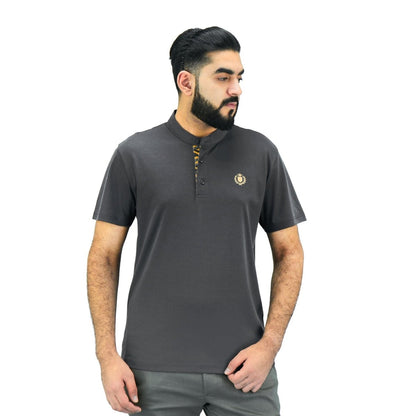 Men's Henley Tee | Slim Fit Cotton Comfort - Giordano