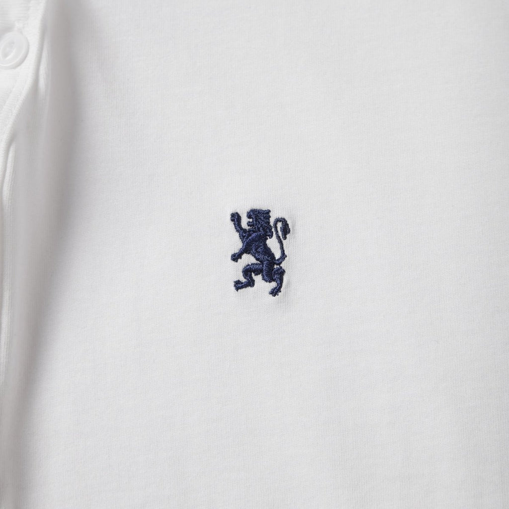 Giordano Men's Henley Tee with Lion Embroidery - Premium Tee