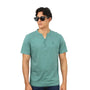 Giordano Men's Henley Tee With Lion Embroidery - Premium Tee