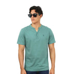 Men's Henley Tee With Lion Embroidery S - Shop Giordano