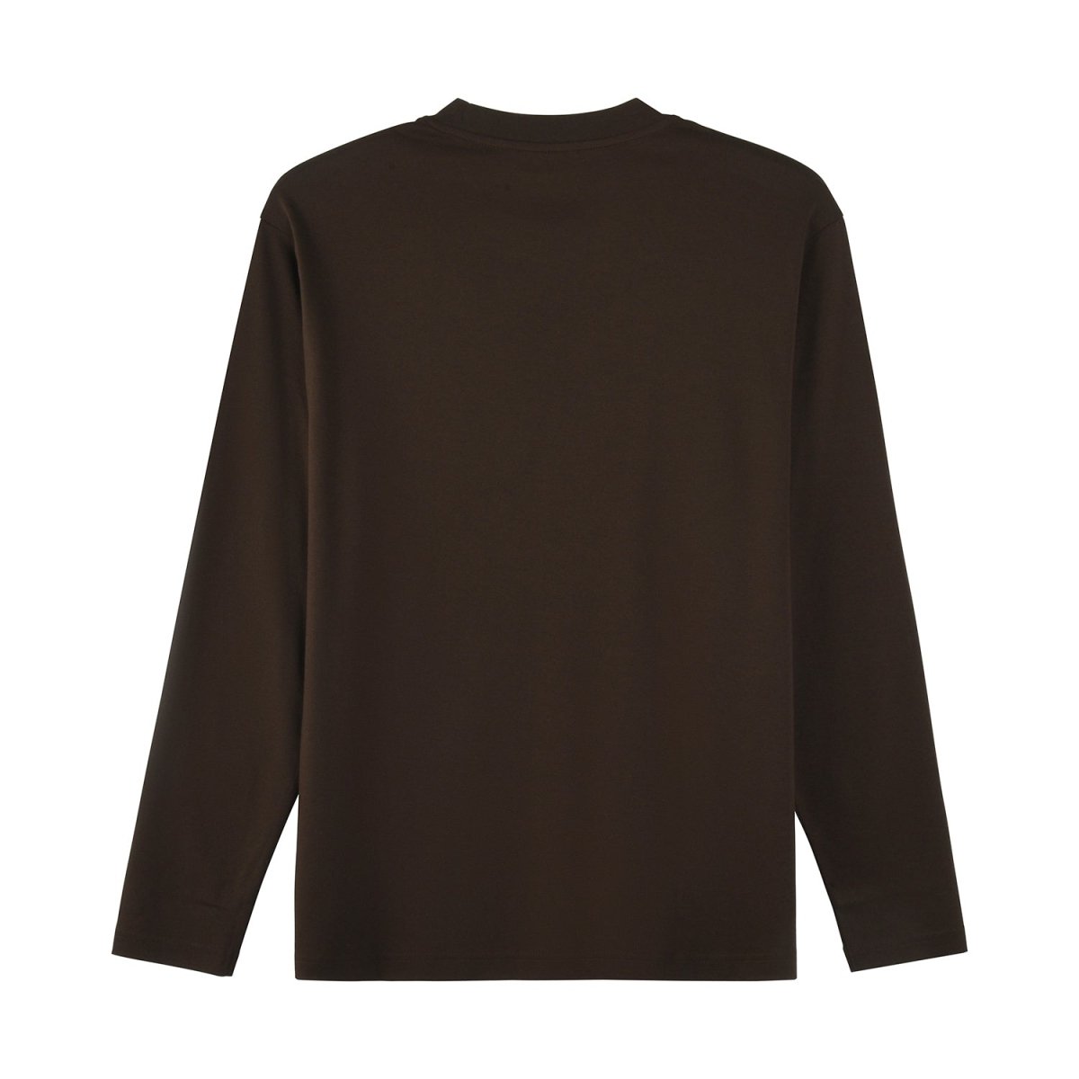 Giordano Men's Interlock Crew Neck Long Sleeve Slim Fit Embroidery Liquid Touch Smart Collar Tees - Premium Tee