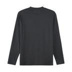 Giordano Men's Interlock Crew Neck Long Sleeve Slim Fit Embroidery Liquid Touch Smart Collar Tees - Premium Tee