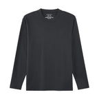Giordano Men's Interlock Crew Neck Long Sleeve Slim Fit Embroidery Liquid Touch Smart Collar Tees - Premium Tee