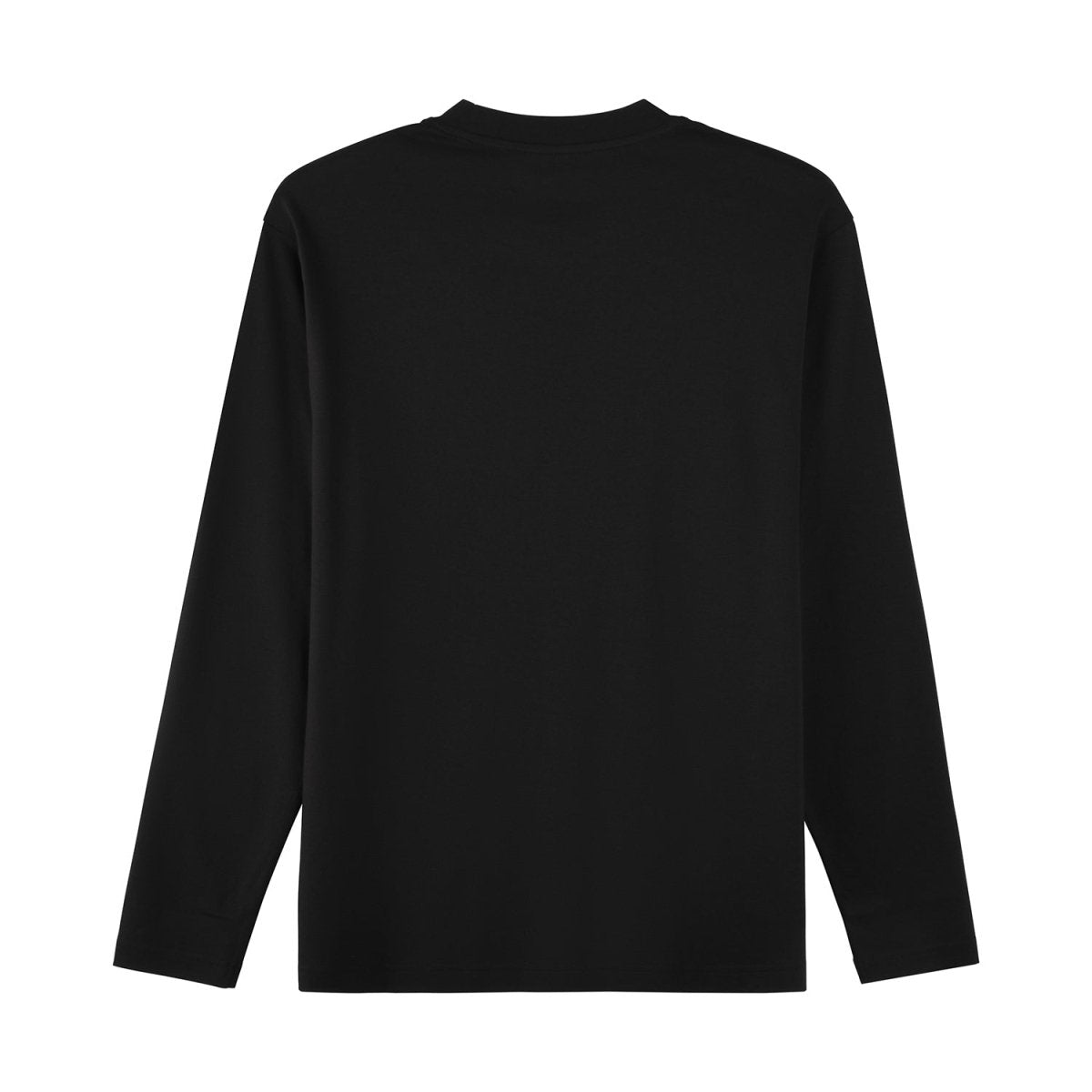 Men’S Interlock Crew Neck Long Sleeve Slim Fit Embroidery Liquid Touch Smart Collar Tees - Giordano